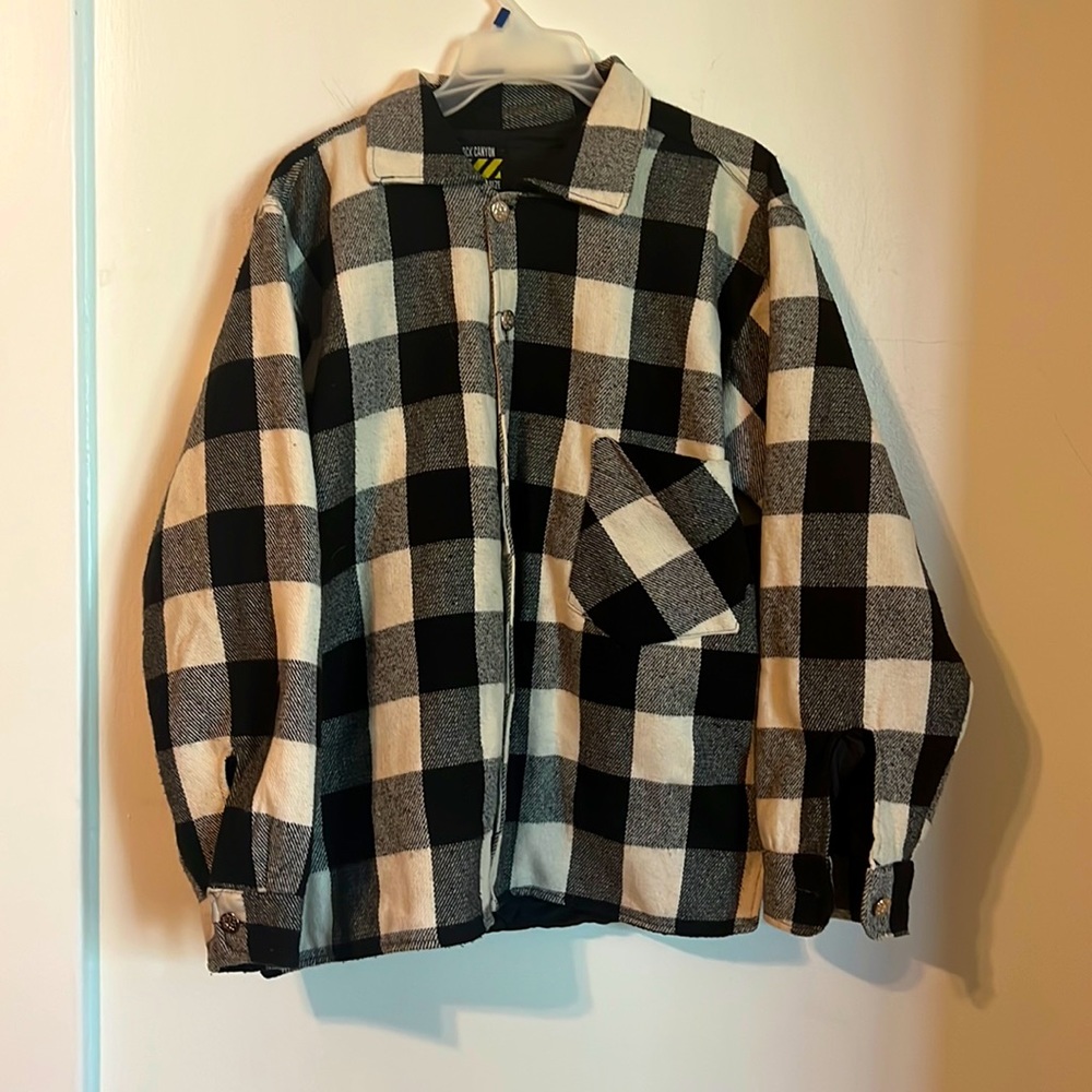 Plaid button up jacket